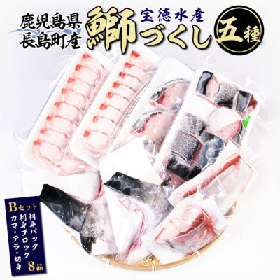 鹿児島県 長島町産 鰤づくし Bセット (全5種) ぶり 刺身【宝徳水産】_houtoku-1486
