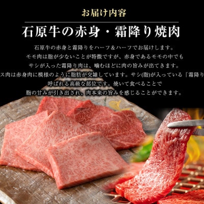 石原牛の赤身・霜降り 焼肉セット 約300g【石原PRO】(長島町) ishihara-1348
