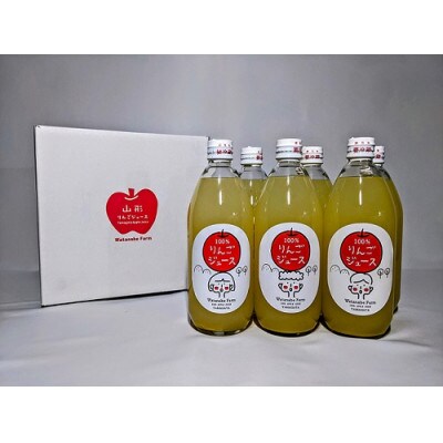 【発送月固定定期便】「サンふじ」100%ジュース　600ml×6本全5回