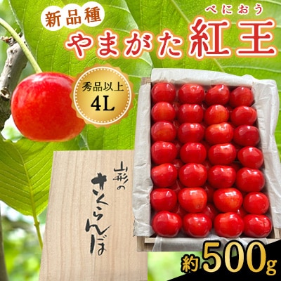 【2026年先行予約】☆フルーツ王国山形☆やまがた紅王　秀品以上4Lサイズ　桐箱詰め