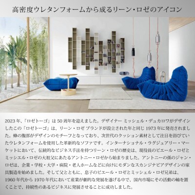 【数量・期間限定】リーン・ロゼ トーゴ 2人掛けソファ&パフ 100周年記念セット(北広島町)