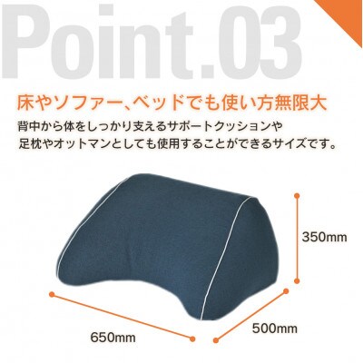 バックレストクッション(ターコイズ)　環境にやさしいリボーンクッション