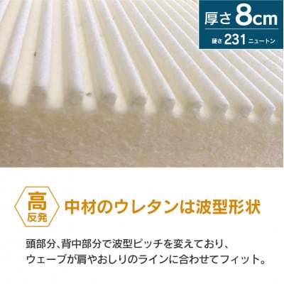 キタヒロマットレスシロ厚め(シングル)　環境にやさしいリボーンマットレス　モウタロウカバー