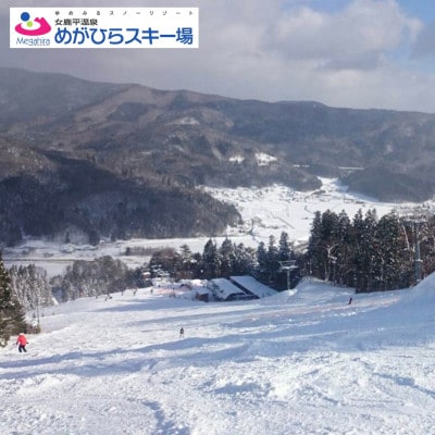 【期間限定】芸北高原大佐スキー場・恐羅漢スノーパーク・めがひらスキー場　共通シーズン券　大人全日1枚