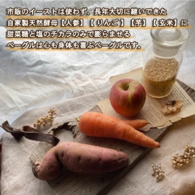 【毎月定期便】自家製天然酵母を使ったむちっふわなこだわり芳醇ベーグル　季節のおすすめ8個セット全6回