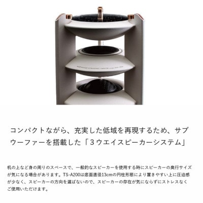 Egretta(エグレッタ)アンプ搭載全方位モノラルスピーカー　TS-A200a