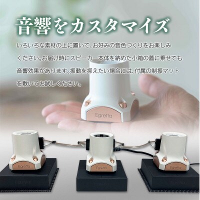 Egretta(エグレッタ)ハイルドライバー搭載デスクトップ振動スピーカー　OCT BEAT