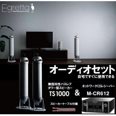 Egretta 無指向性バスレフ・タワー型スピーカーTS1000(オーディオセット)