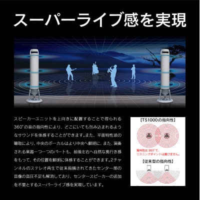 Egretta 無指向性バスレフ・タワー型スピーカーTS1000(オーディオセット)