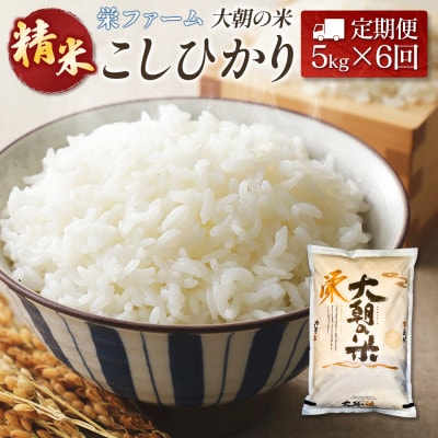 【毎月定期便】コシヒカリ 精米 5kg 大朝の米こしひかり 栄ファーム全6回