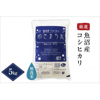 【無洗米】ゆきまち米 5kg　〈厳選された新潟県魚沼産コシヒカリ〉令和8年産米