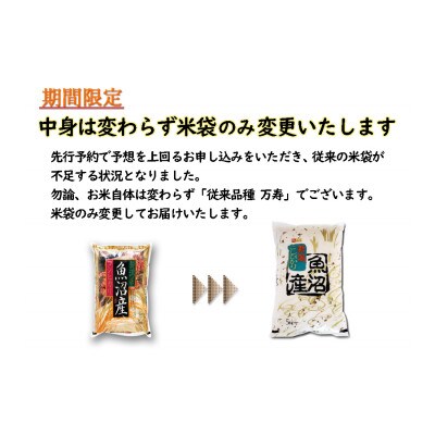 数量限定　従来品種　魚沼産コシヒカリ　万寿　5kg　令和6年産米