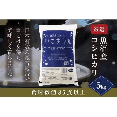 【先行受付10月下旬発送】　ゆきまち米5kg　〈厳選された新潟県魚沼産コシヒカリ〉　令和8年産米