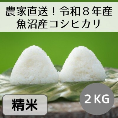 【先行予約・令和8年産】新潟県魚沼産コシヒカリ「山清水米」精米2kg