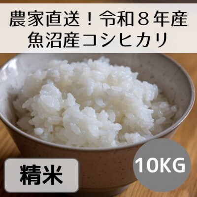 【先行予約・令和8年産】新潟県魚沼産コシヒカリ「山清水米」精米10kg