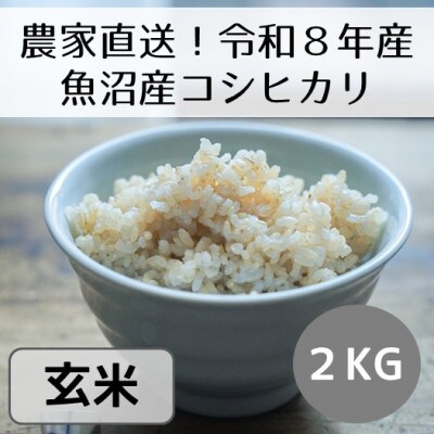 【先行予約・令和8年産】新潟県魚沼産コシヒカリ「山清水米」玄米2kg