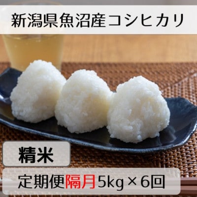 【2ヵ月毎定期便】新潟県魚沼産コシヒカリ「山清水米」精米5kg全6回