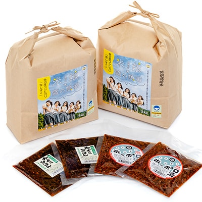 【毎月定期便】女子高生×雪の魚沼!県認証特栽魚沼コシ6kg+みそ各2×12全12回