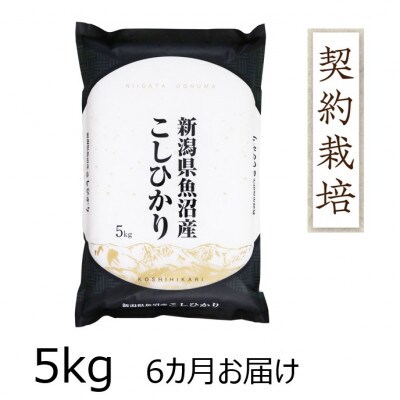 【毎月定期便】魚沼産コシヒカリ　5kg全6回