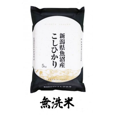 【毎月定期便】無洗米 魚沼産コシヒカリ(精米)5kg×1袋全12回