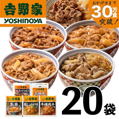 吉野家牛丼など 人気5種20袋セット【冷凍】牛丼の具など詰め合わせセット