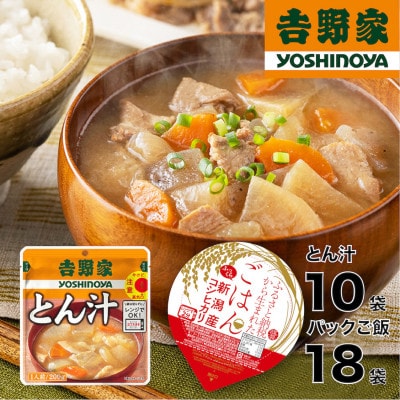 吉野家 とん汁 パックご飯 セット(大) 新潟産コシヒカリ 日本の朝食セット