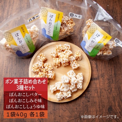 ポン菓子詰め合わせ 3種セット 新潟県 十日町市 はぴふる