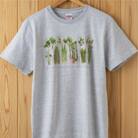 着る山菜!【山菜図鑑Tシャツ・アッシュ】Lサイズ