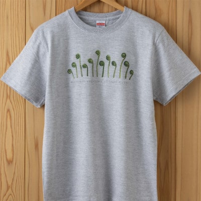 着る山菜!【こごめTシャツ・アッシュ】Mサイズ