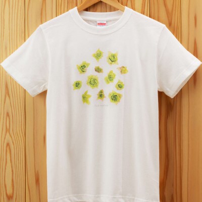 着る山菜!【ふきのとうTシャツ・ホワイト】XLサイズ