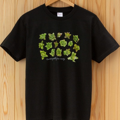 着る山菜!【ふきのとうTシャツ・ブラック】XLサイズ