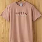 着る山菜!【みょうがTシャツ・ダスティピンク】Lサイズ