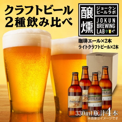 クラフトビール 2種 330ml 計4本 珈琲エール ライトクラフトビール 瓶 新潟県 十日町市