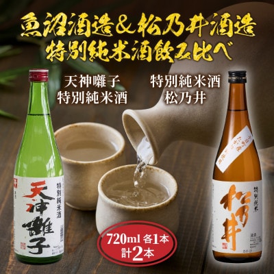 魚沼酒造 & 松乃井酒造 特別純米酒 飲み比べセット 720ml 計2本