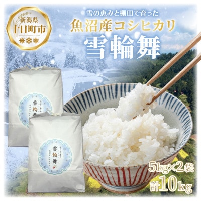 【棚田米】 魚沼産 コシヒカリ 「雪輪舞」精米 5kg×2袋 10kg 新潟県 十日町市