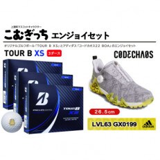 TOUR B XS 3ダースとゴルフシューズ コードカオス22 BOA 26.5cmエンジョイセット