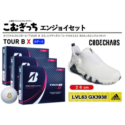 TOUR B X 3ダースとシューズ コードカオス22 BOAホワイト26cm ...