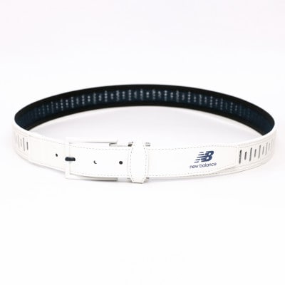 ニューバランスゴルフ　レーザーカット　シンセティックメッシュベルト　ホワイト　012-6182002