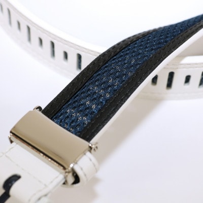 ニューバランスゴルフ　レーザーカット　シンセティックメッシュベルト　ホワイト　012-6182002