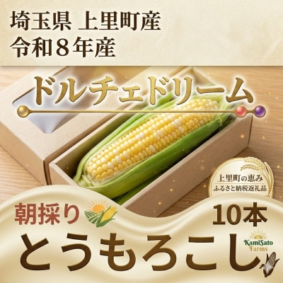 【先行受付2026年夏発送】上里町産とうもろこし　ドルチェドリーム2L×10本　計5kg(梱包込み)