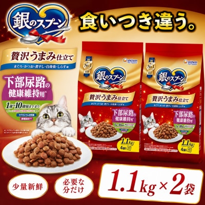 銀のスプーン 贅沢うまみ仕立て 下部尿路の健康維持用 1歳～10歳頃まで 1.1kg×2袋