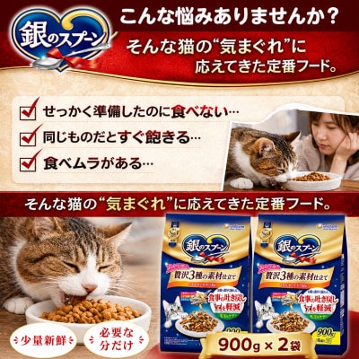 ユニ・チャーム 銀のスプーン 贅沢3種の素材仕立て 食事の吐き戻し軽減フード 900g×2袋