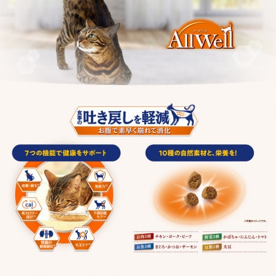 ユニ・チャーム AllWell 室内猫用 キャットフード フィッシュ味 1.6kg×2袋