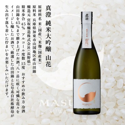獺祭 加東  磨き三割九分・真澄 山花 飲み比べ 各720ml [加東市特A地区山田錦使用]