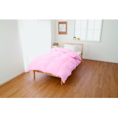 抗菌防臭加工付き羽毛使用　羽毛掛けふとん　WGD95%　シングル　ピンク