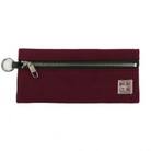 帆布工房　横長ポーチ(ダークレッド)約9.5×21cm