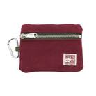 帆布工房　ティッシュ入れ付きポーチ(ダークレッド)　約10×13cm