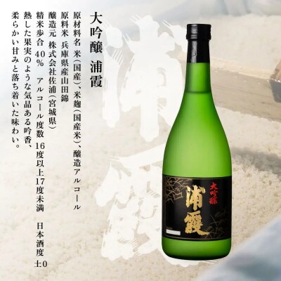 大吟醸　浦霞　720ml