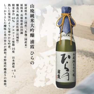 山廃純米大吟醸　浦霞　ひらの　720ml