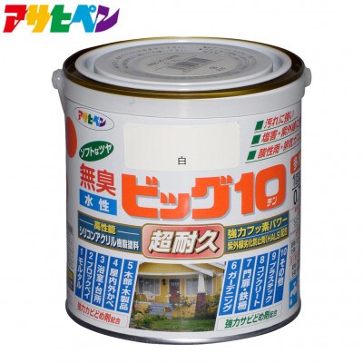 アサヒペン 塗料 水性ビック10 多用途 0.7L 白
